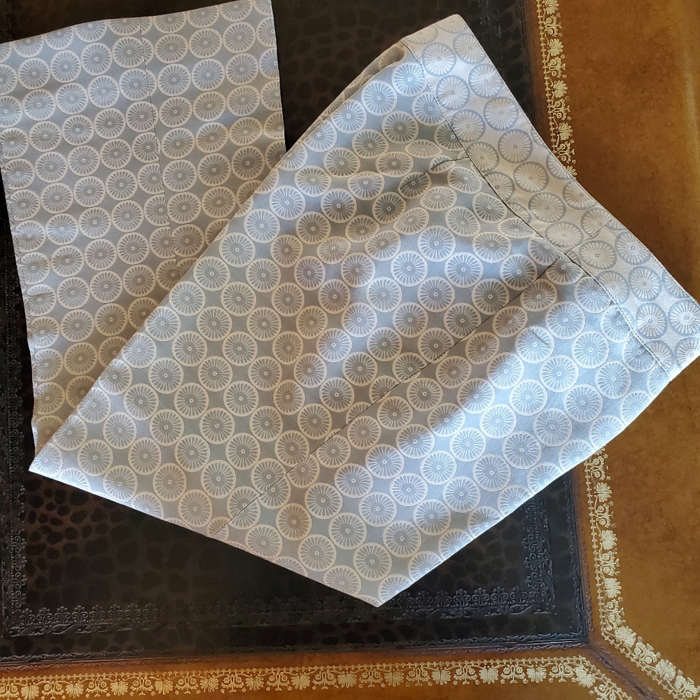 Etcetera Blue And Crean Cotton Blend Capris 4